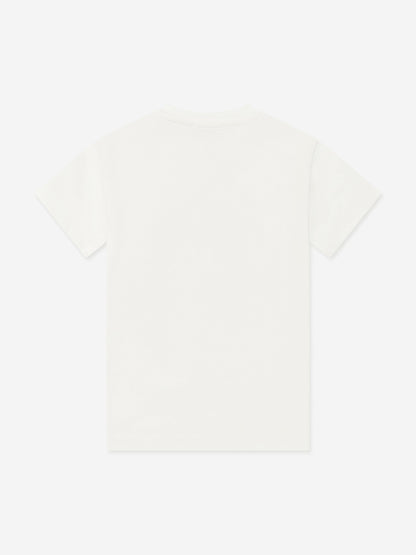 Girls Floral Logo T-Shirt in White