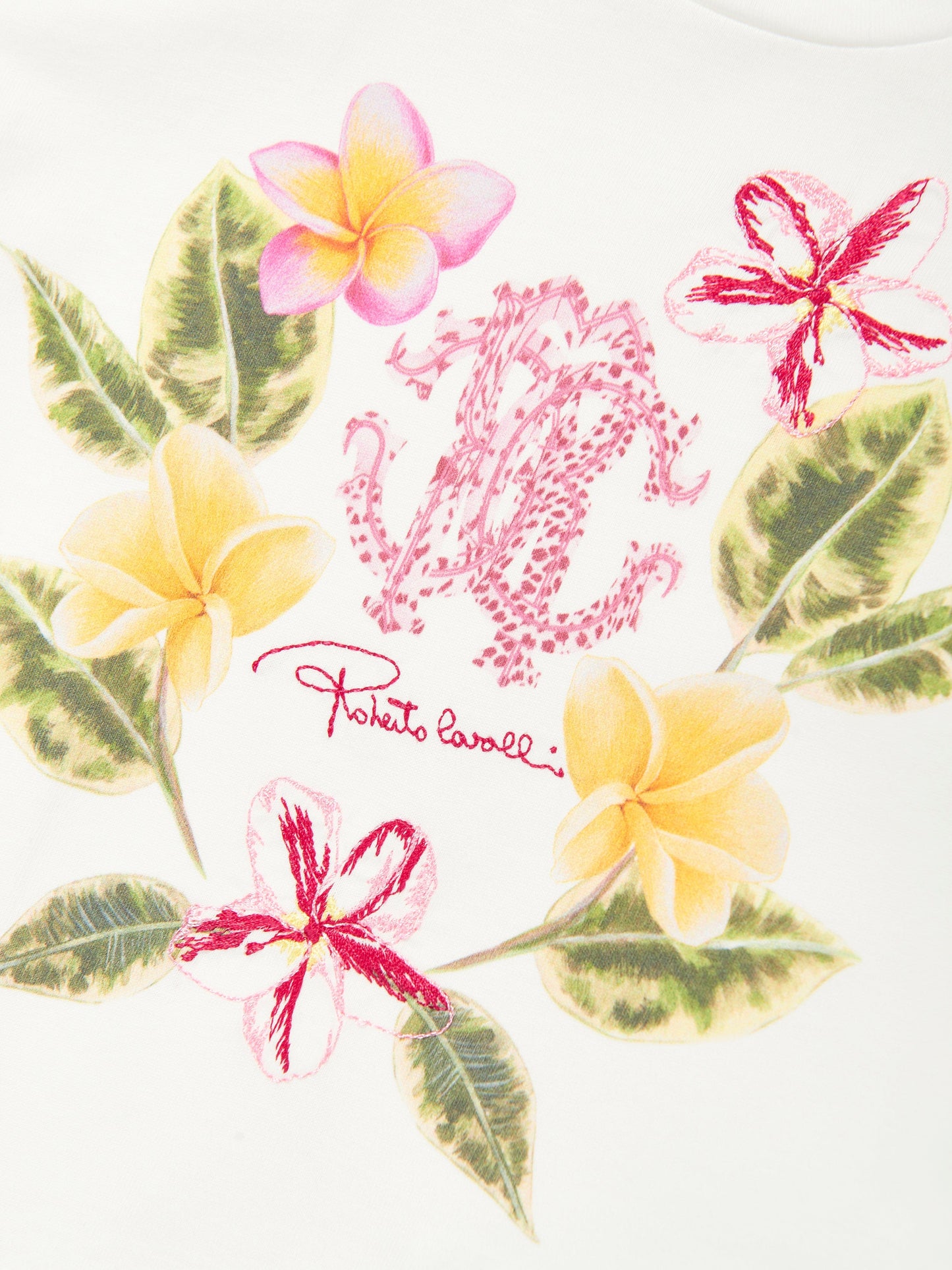 Girls Floral Logo T-Shirt in White