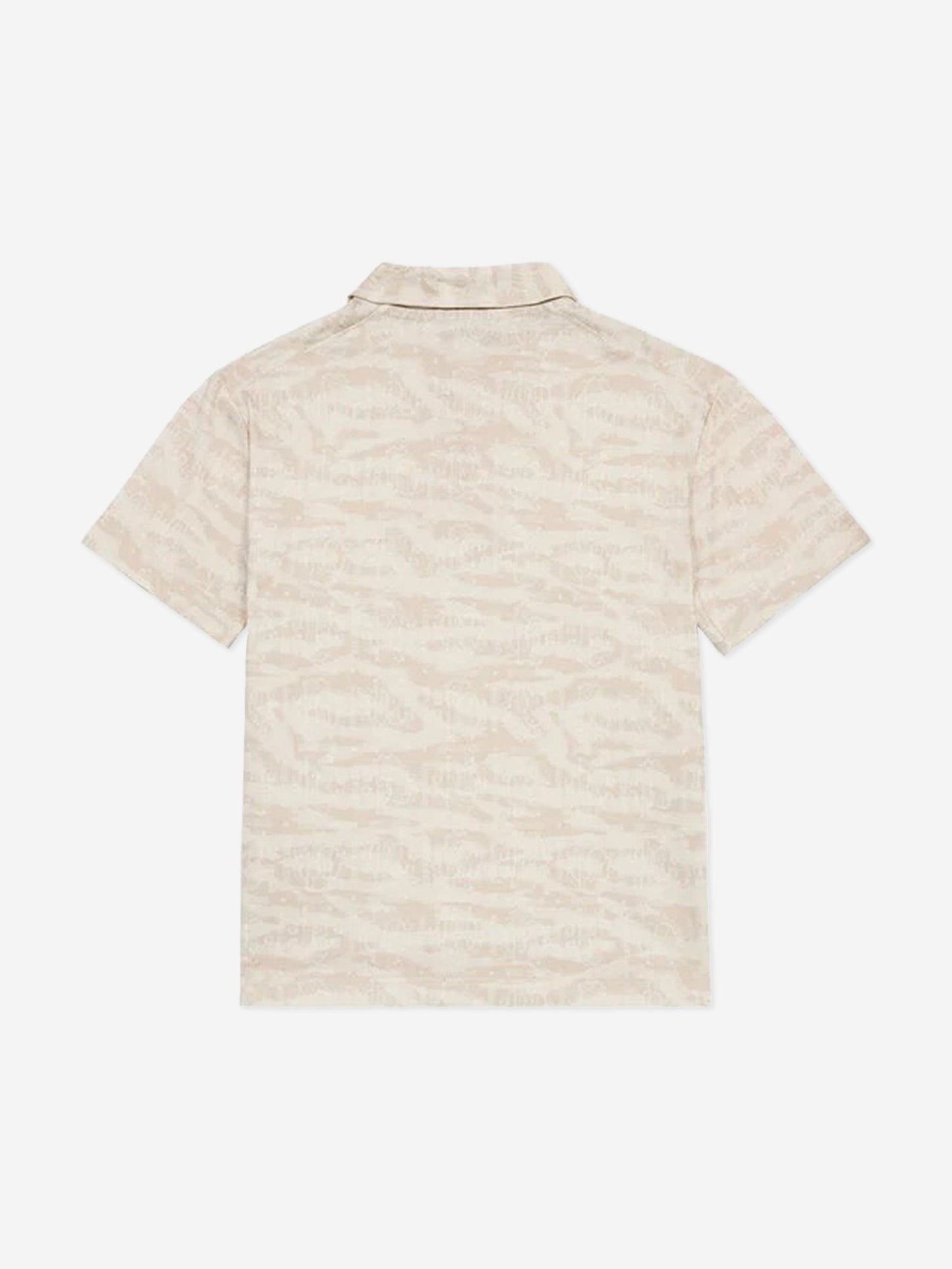 Boys Zebra Print Polo Shirt in Beige