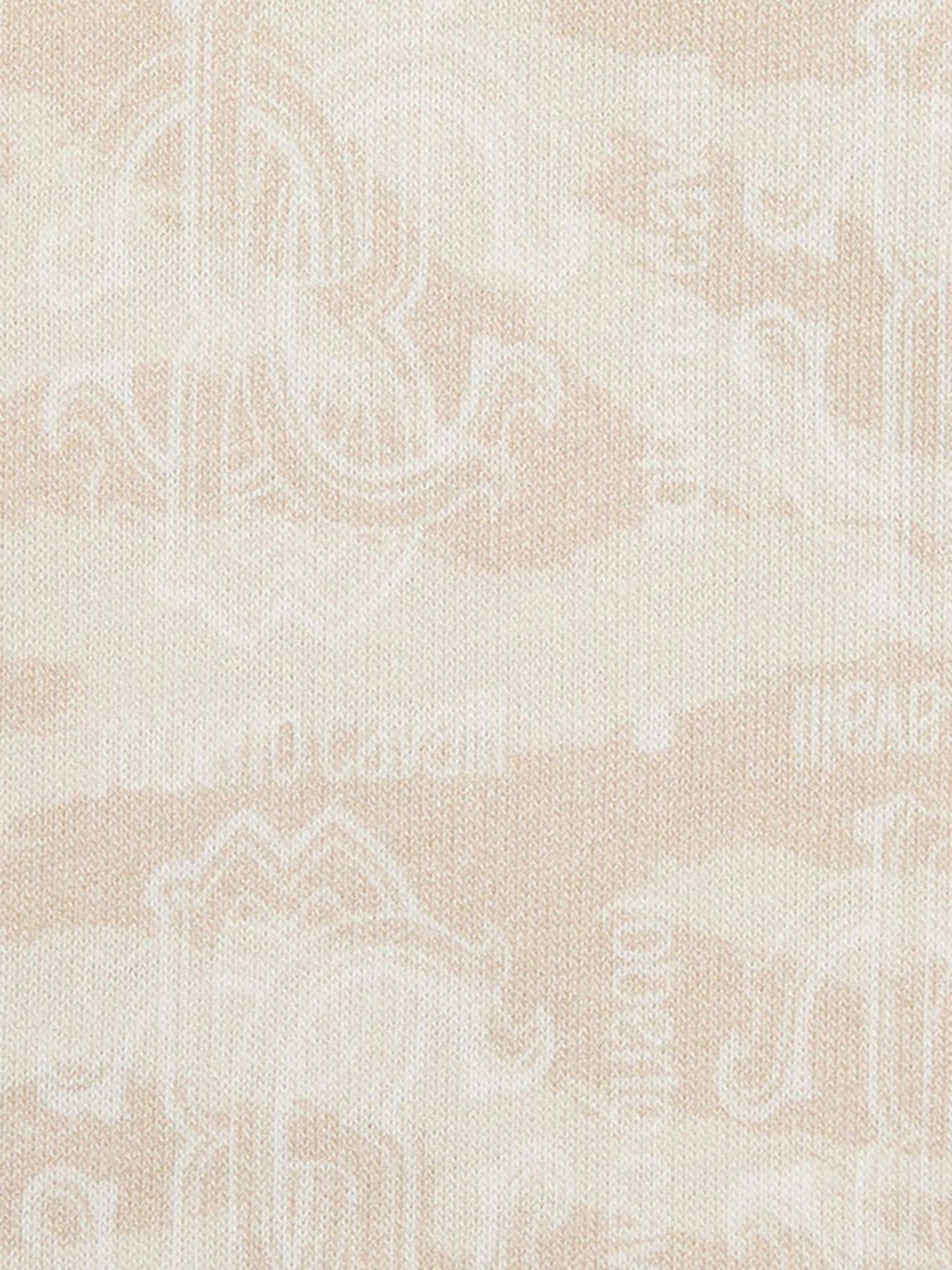 Boys Zebra Print Polo Shirt in Beige