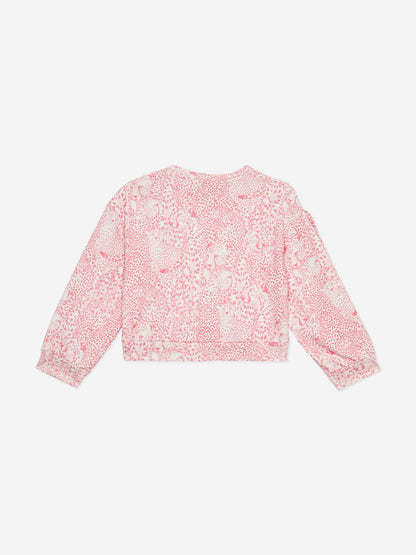 Girls Branded Sweatshirt in Pink