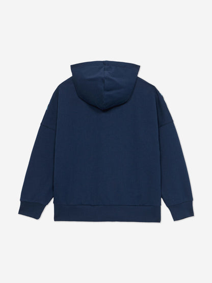 Boys Logo Zip Up Top in Navy