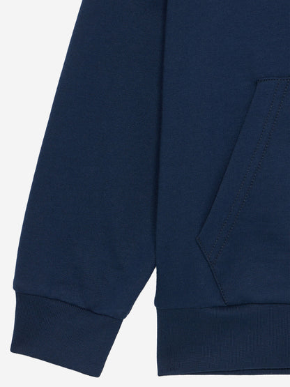 Boys Logo Zip Up Top in Navy