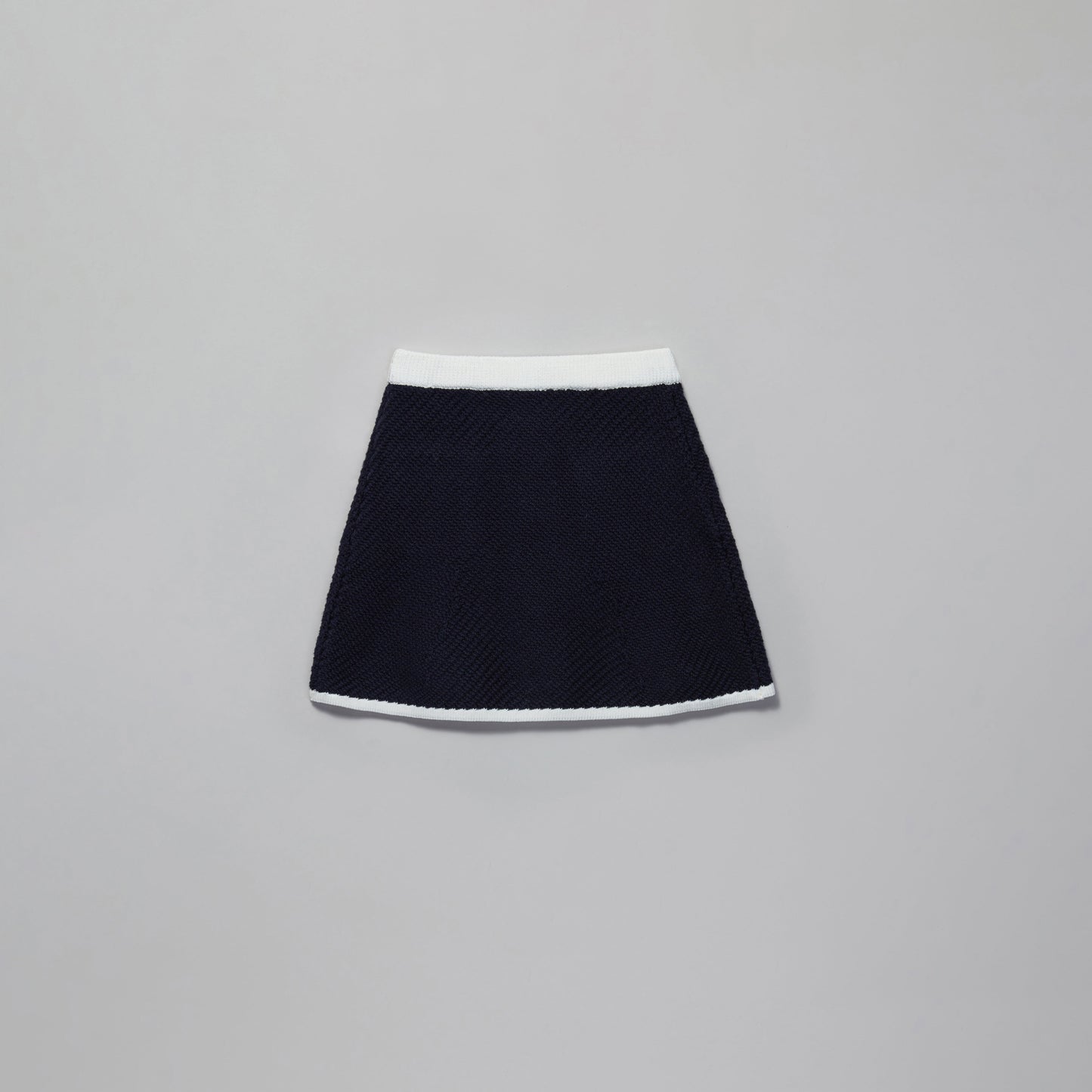 女童藏青色针织短裙