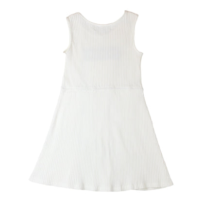 女童白色Logo棉连衣裙