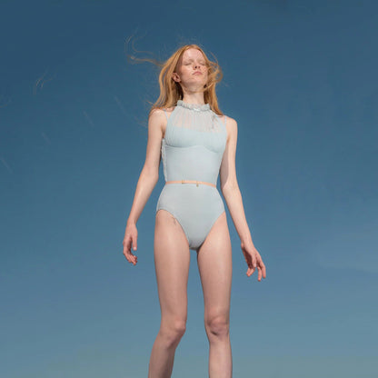 女士天空蓝"RUCHED DOLL"芭蕾舞连体衣(251LE70VD/sky blue)