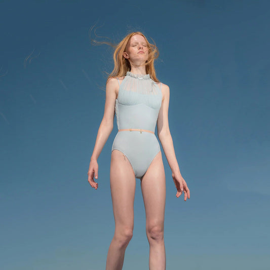 女士天空蓝"RUCHED DOLL"芭蕾舞连体衣(251LE70VD/sky blue)