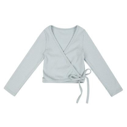 女童浅蓝色芭蕾舞开衫