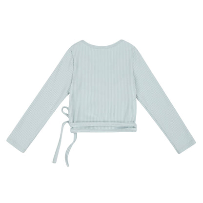 女童浅蓝色芭蕾舞开衫