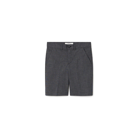 儿童黑色格子棉短裤