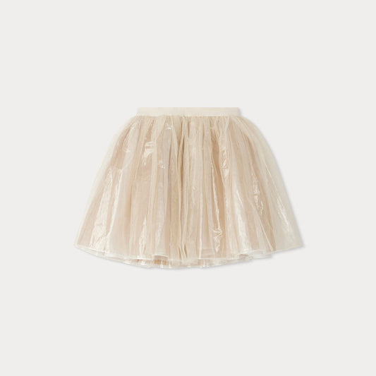 女童香槟色短裙