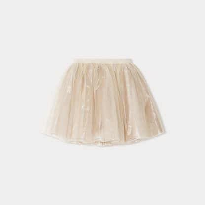 女童香槟色短裙