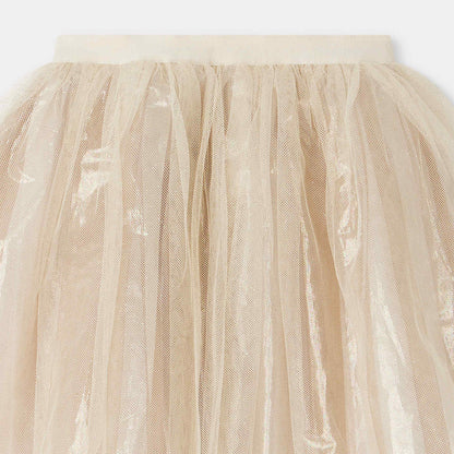 女童香槟色短裙