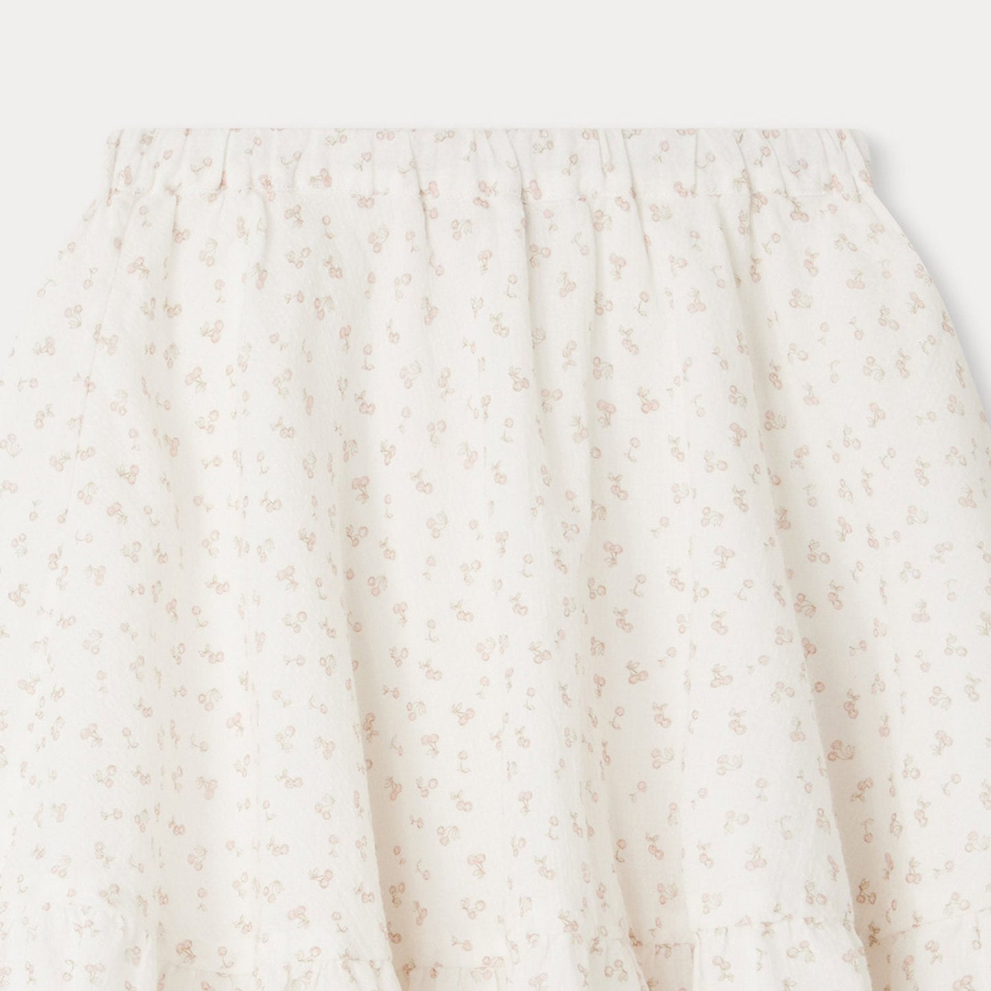 女童白色樱桃棉短裙