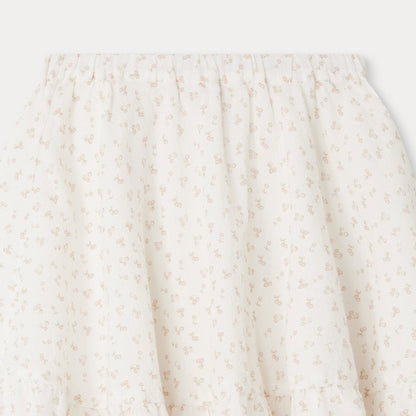 女童白色樱桃棉短裙
