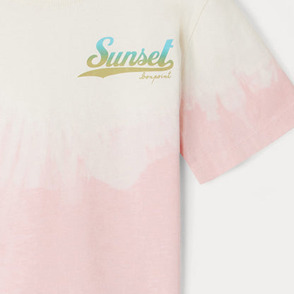 女童渐变粉色棉T恤