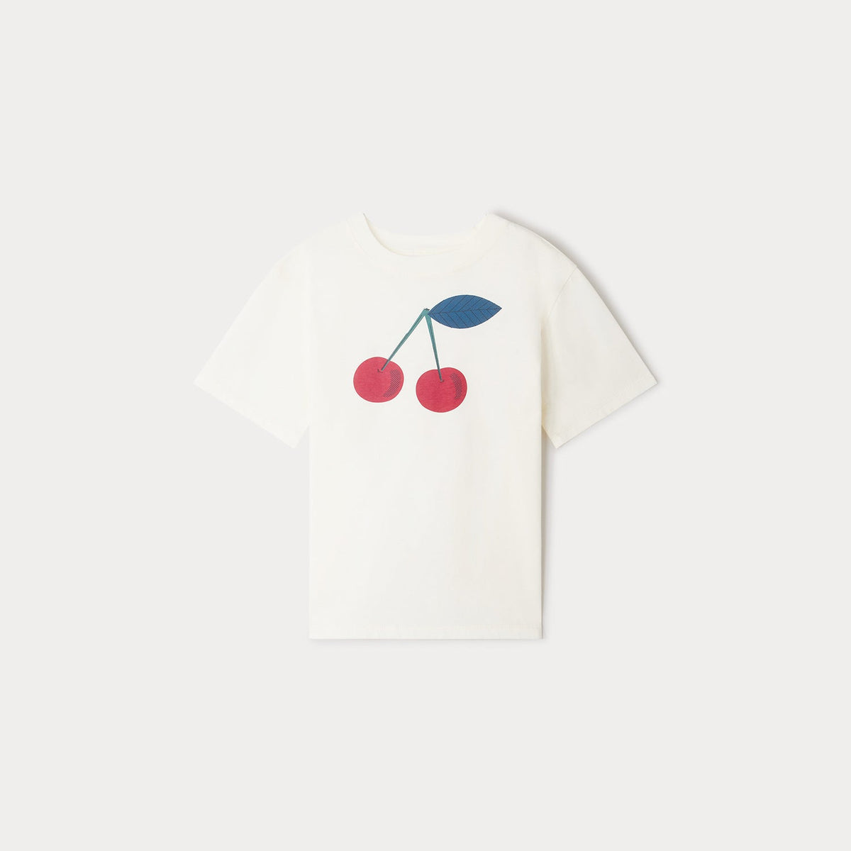 女童白色Logo棉T恤