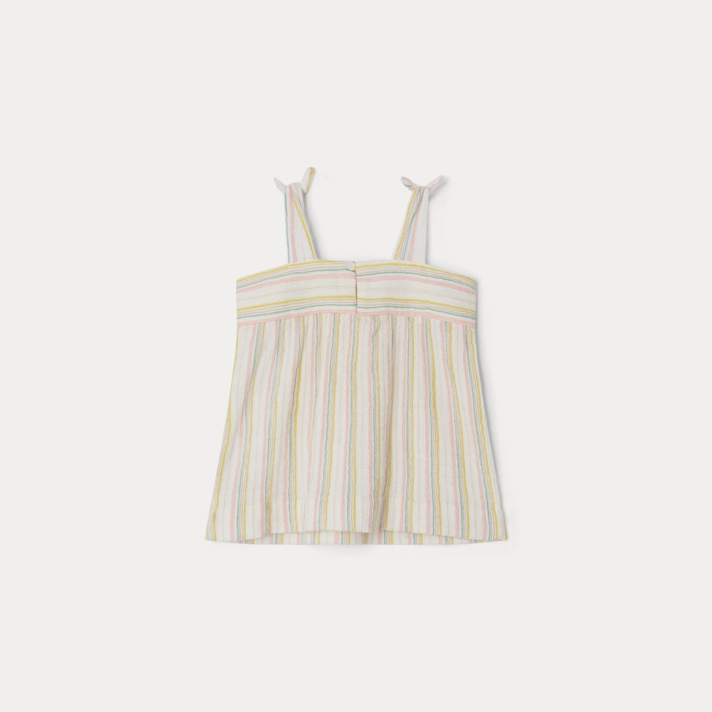 女婴彩色条纹棉上衣