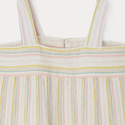 女婴彩色条纹棉上衣