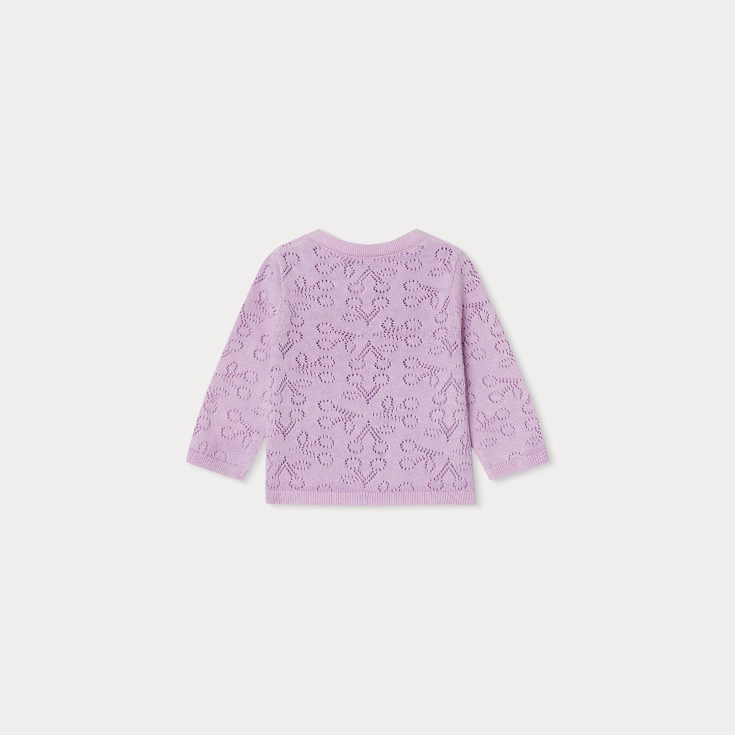 女婴丁香紫棉开衫