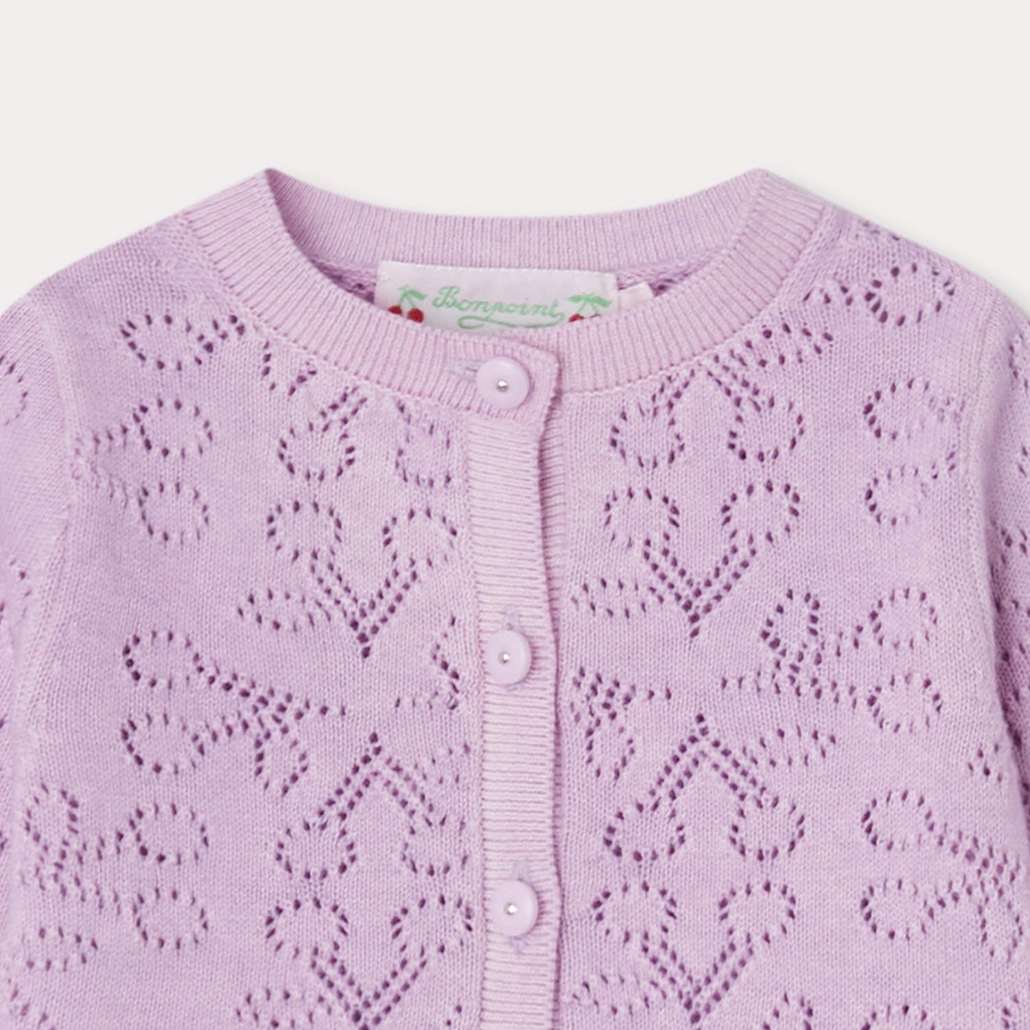 女婴丁香紫棉开衫