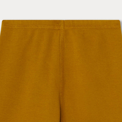 女婴棕黄色棉打底裤