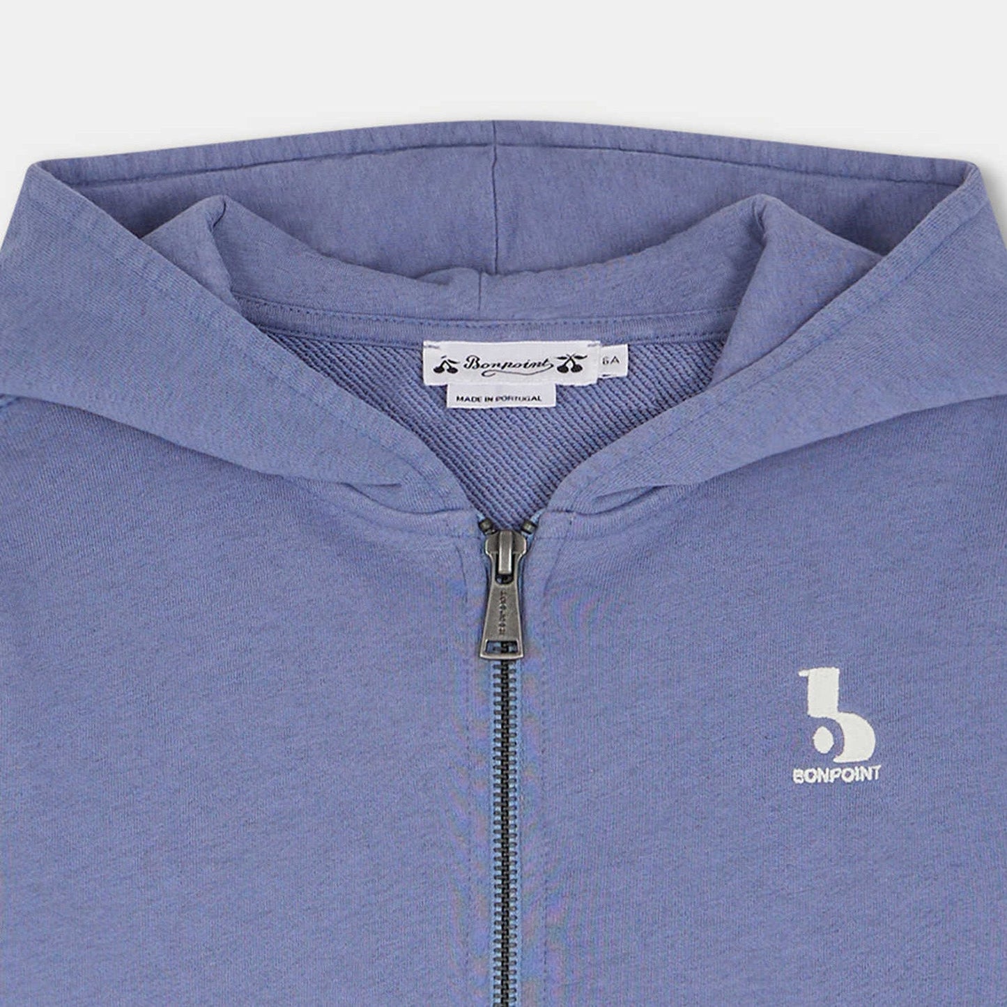 男童蓝色棉拉链上衣