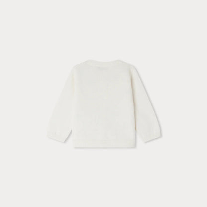 女婴白色刺绣棉开衫