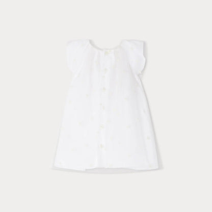 女婴白色连衣裙