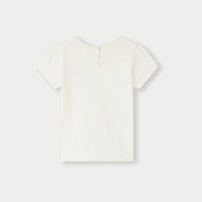 女婴白色棉T恤