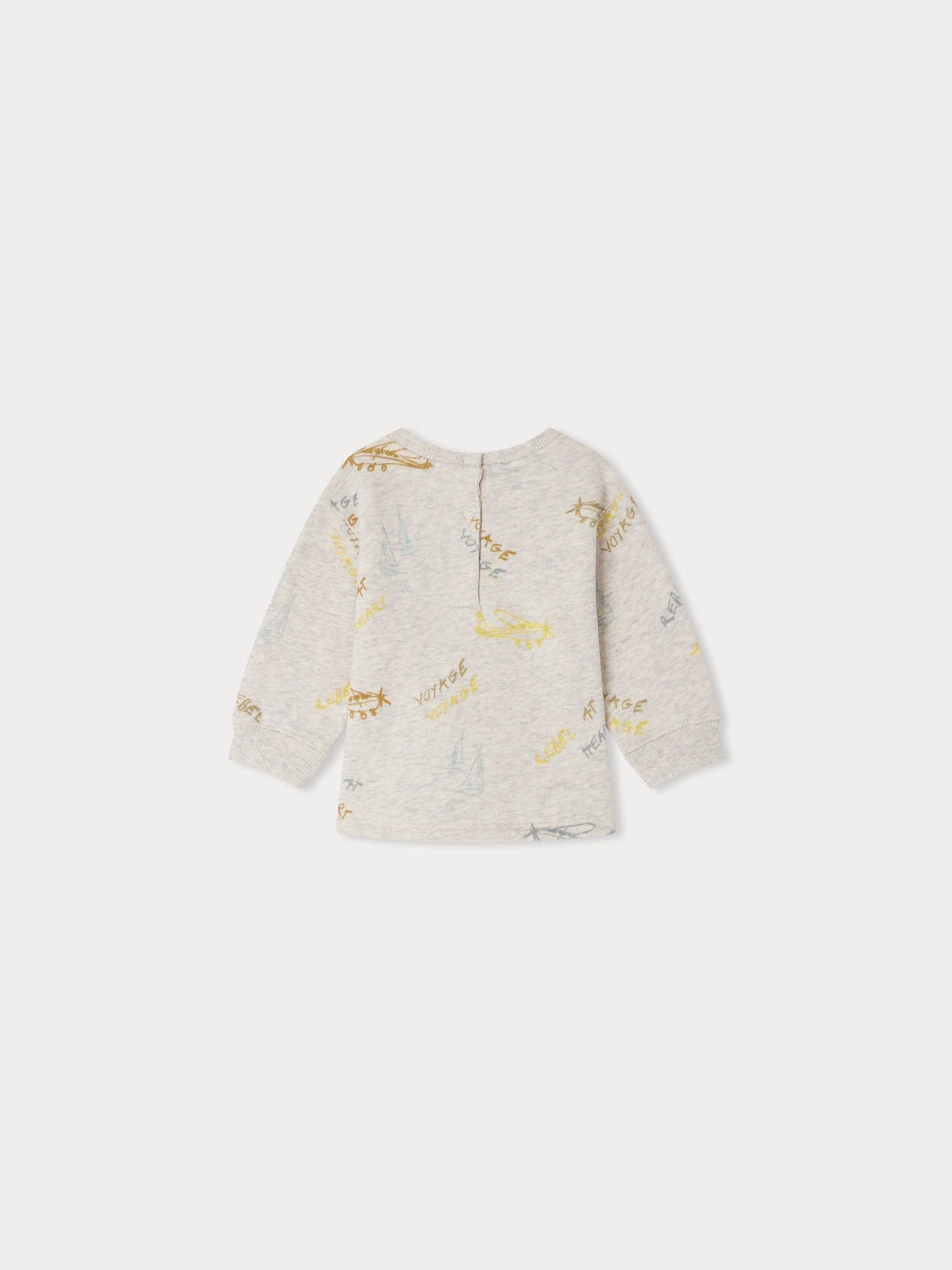 婴儿灰白色棉卫衣
