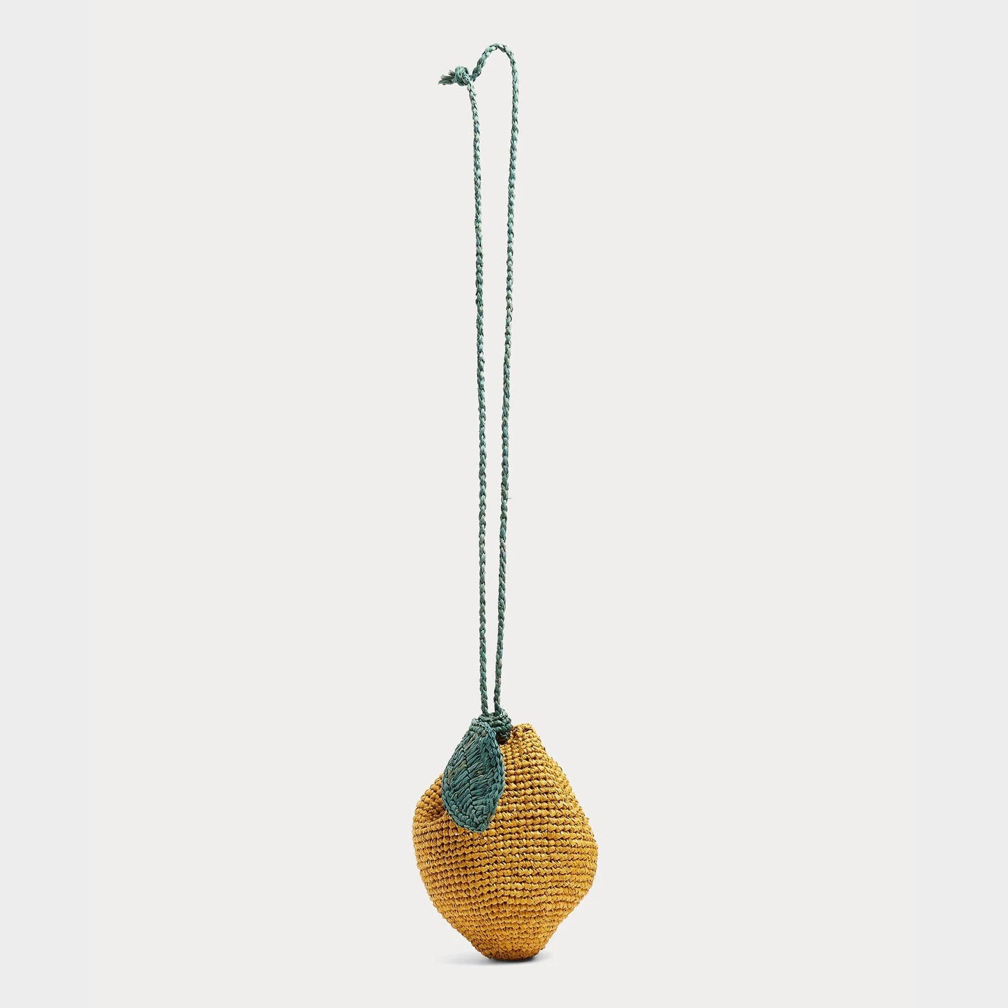 女童黄色拉菲草单肩包(15x13cm)