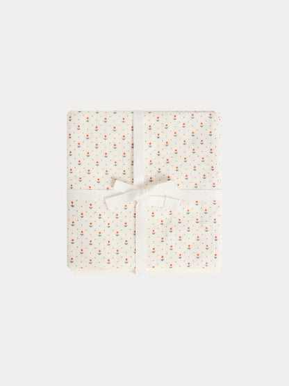 Lange Doudou à imprimé tulipes orange