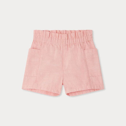 女婴粉色棉短裤