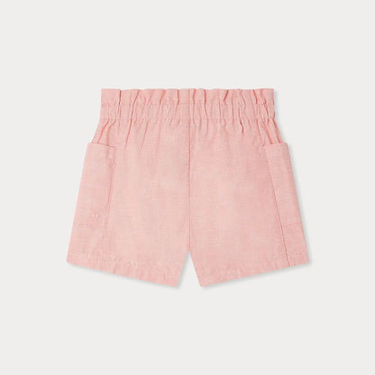 女婴粉色棉短裤