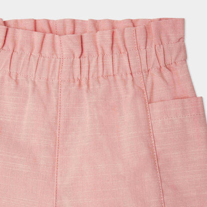 女婴粉色棉短裤