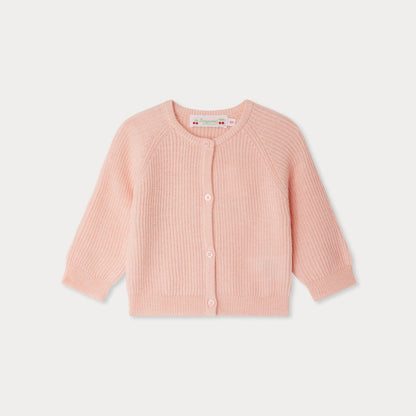 女婴粉色羊毛开衫