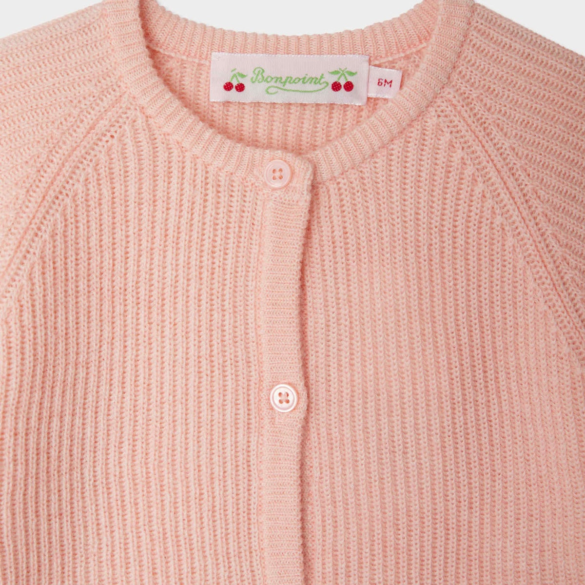 女婴粉色羊毛开衫