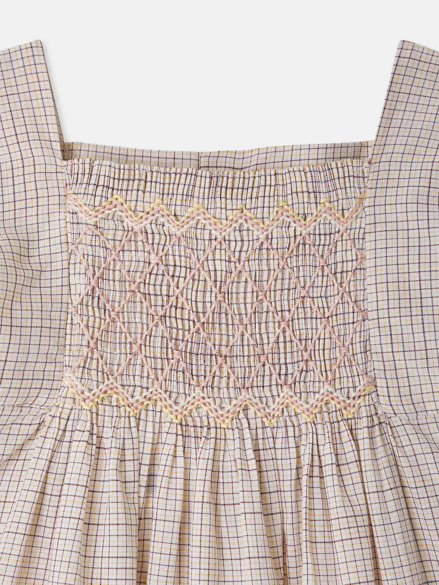 Robe Pais smockée à carreaux