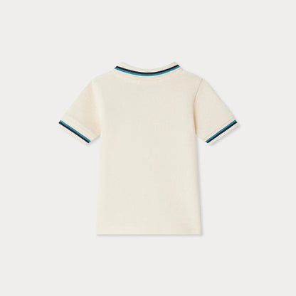 男婴象牙白棉Polo衫