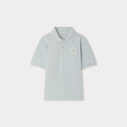 男童浅蓝色棉Polo衫