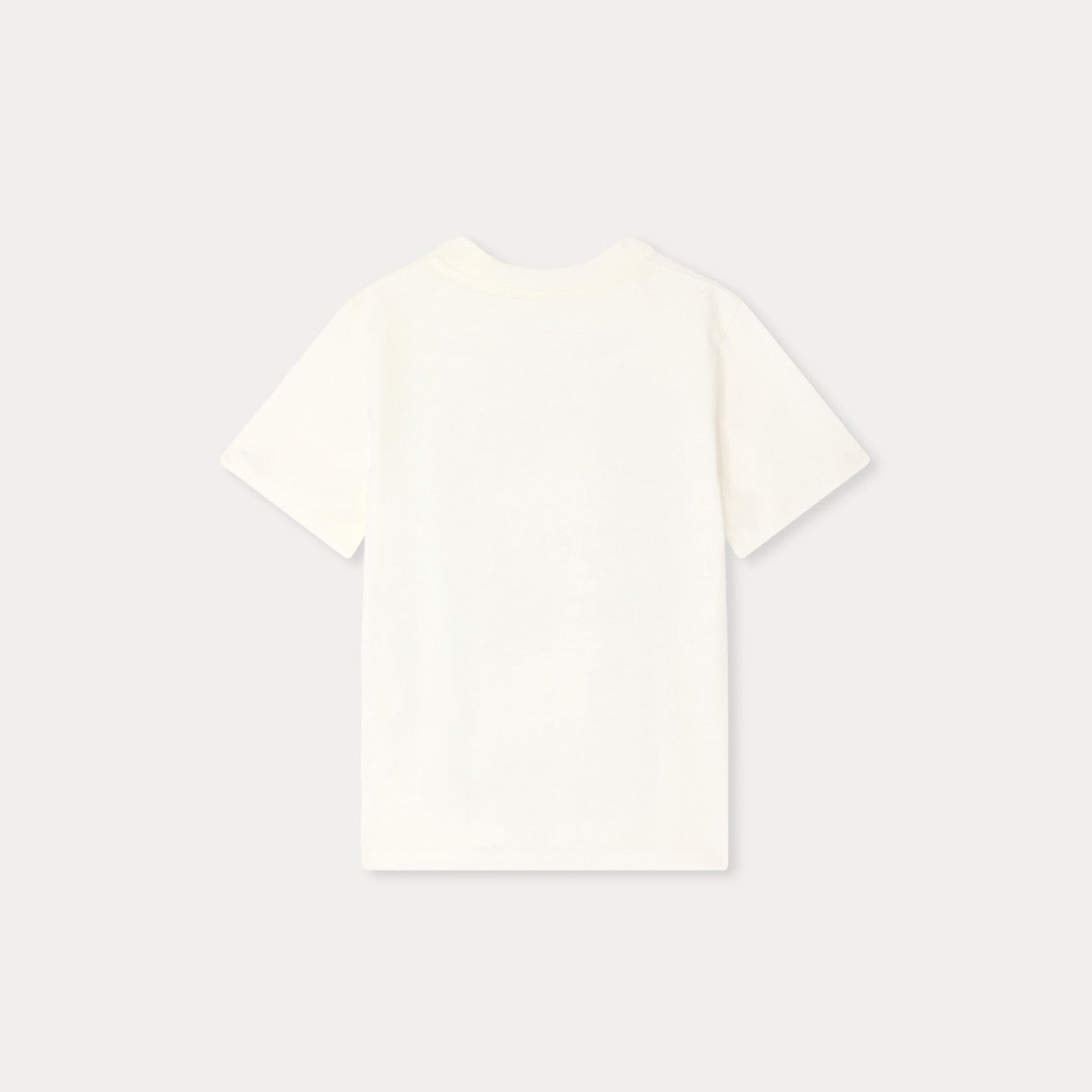 男童白色小狗印花棉T恤