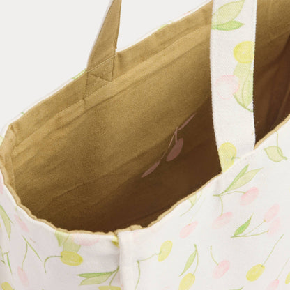 女童白色樱桃印花手提包(35 x 28 x 14 cm)