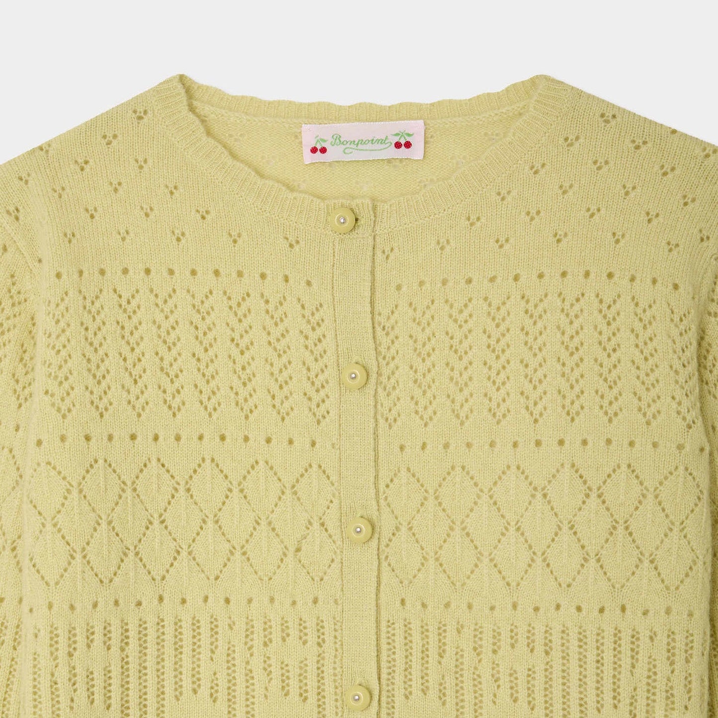 女童黄色羊绒开衫