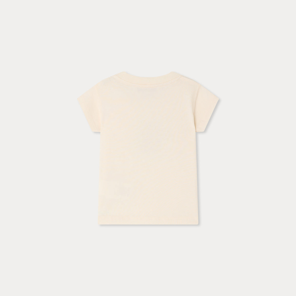 男婴象牙白小狗印花棉T恤