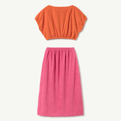 女童橙色Logo连衣裙