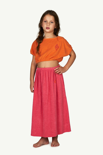 女童橙色Logo连衣裙