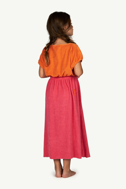 女童橙色Logo连衣裙