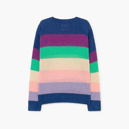 女童彩色条纹毛衣