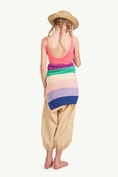 女童彩色条纹毛衣